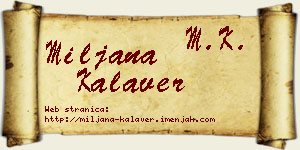 Miljana Kalaver vizit kartica